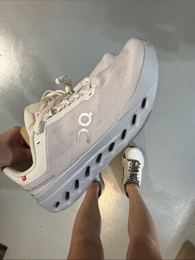 On Running Women's Sneakers in Pale Pink and White